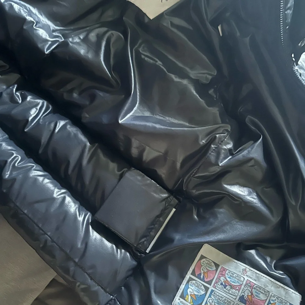 Moncler Shiny Dark Gray Puffer Jacket size 3 but fit like a 2T - Picture 6 of 6